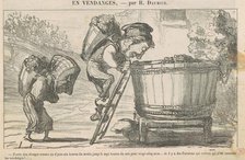 Porter des charges comme ca d'puis six heures du matin..., 19th century. Creator: Honore Daumier.