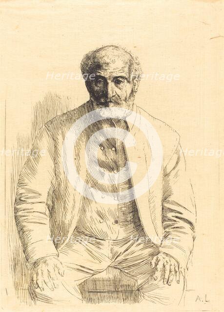 Old man seated (Vieillard assis). Creator: Alphonse Legros.