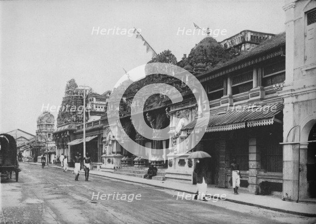 'A Hindu Temple, Pettah, Colombo', c1890, (1910). Artist: Alfred William Amandus Plate.