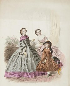 Fashion plate - Journal des Demoiselles XII, 1861. Creator: Gilquin & Dupain.