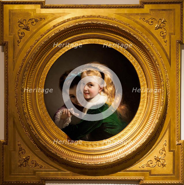 Dos niñas riendo (Two Laughing Girls), 1880. Creator: Borrell del Caso, Pere (1835-1910).