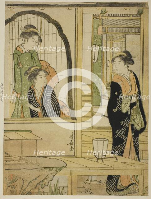 Parody of Princess Joruri and Ushiwakamaru, c. 1788. Creator: Torii Kiyonaga.