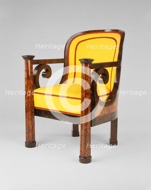 Armchair, Vienna, 1820/25. Creator: Unknown.