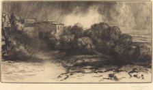 View of a Farm Seen in a Storm (La ferme de Brieux (Effet d'orage)). Creator: Alphonse Legros.