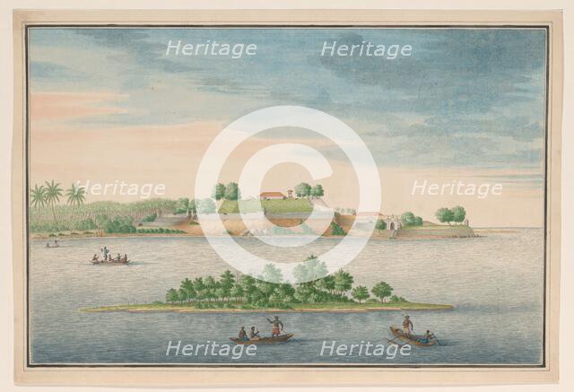 View of the north side of the fort in Kalutara, c.1750. Creator: Anon.