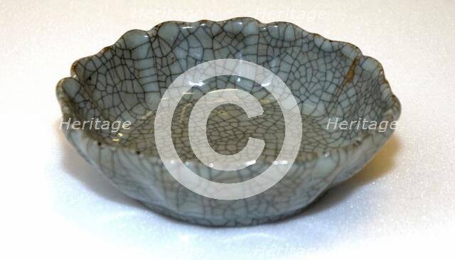 Floral shaped deep saucer, 1700s. Creator: Unknown.