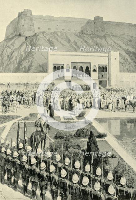'General Roberts Reading His Proclamation at Kabul, October 12, 1879', (1901).  Creator: Amedee Forestier.