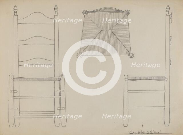 Chair, 1935/1942. Creator: Unknown.