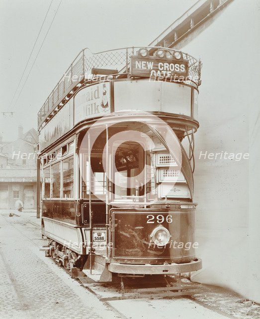 Double-decker electric tram, 1907. Artist: Unknown.