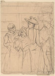 In the Omnibus [recto], c. 1891. Creator: Mary Cassatt.