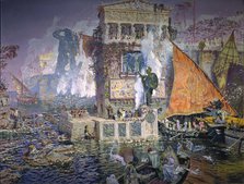 The Colossus of Rhodes, 1914. Creator: Muñoz Degraín, Antonio (1840-1924).