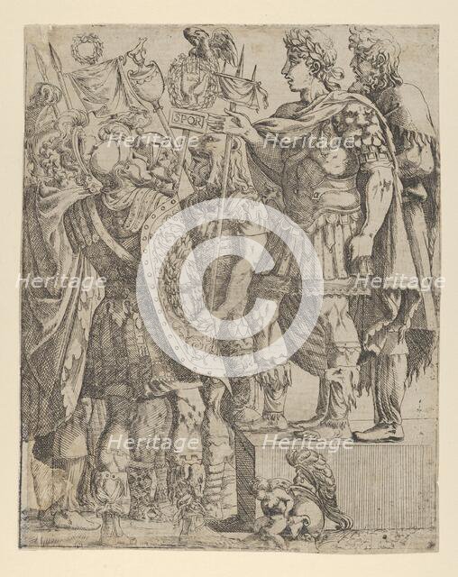 Emperor addressing his Soldiers, ca. 1542-45. Creator: Antonio Fantuzzi.