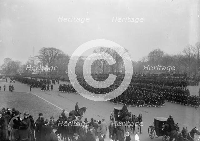Inaugural Parades - Parade Forming at Capitol, 1917. Creator: Harris & Ewing.
