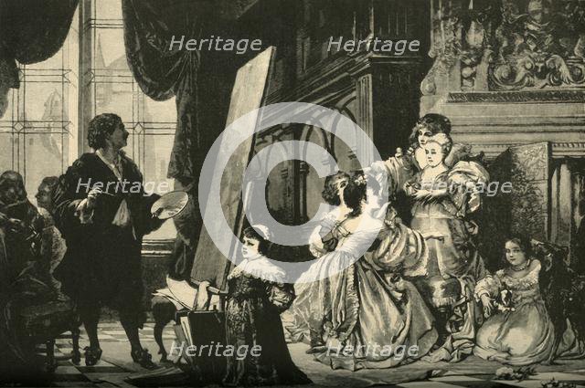 'Vandyck Painting the Children of Charles I', 1883. Creator: Unknown.