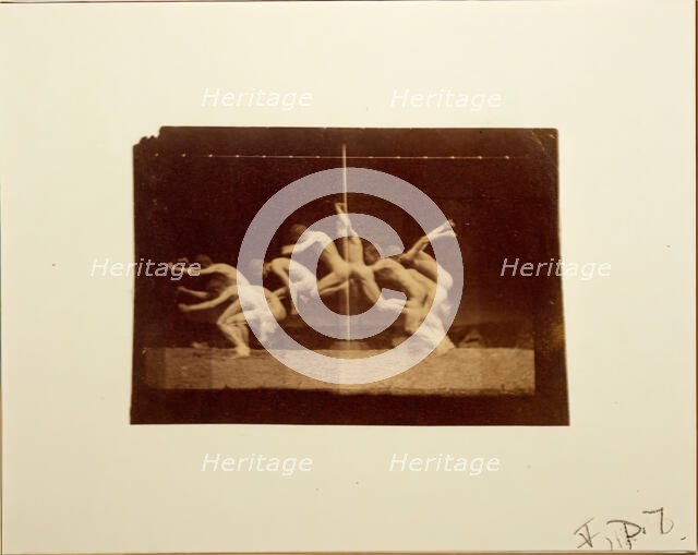 Marey Wheel Photographs of Unidentified Model, 1884. Creator: Thomas Eakins.