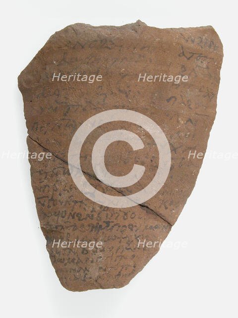 Ostrakon, Coptic, 7th century. Creator: Unknown.