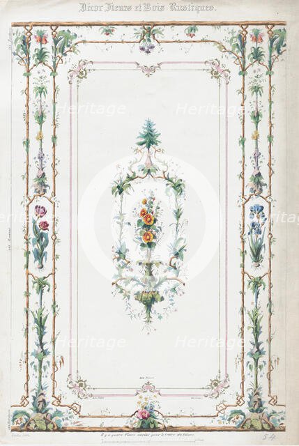 Décor Fleurs et Bois Rustiques., 19th century. Creator: Anon.