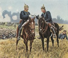 Bismarck and Moltke at Königgratz, 3 July 1866, (1936). Creator: Unknown.