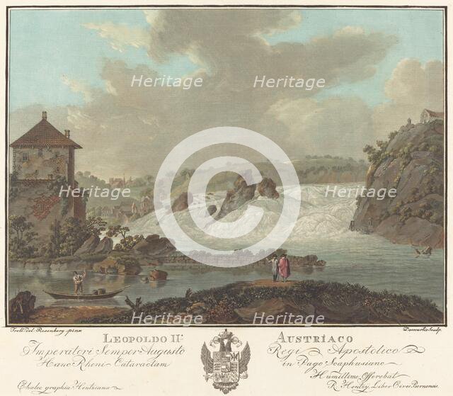 Falls of Schaffhausen, c. 1784. Creator: Charles-Melchior Descourtis.