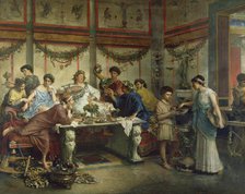 A Roman Feast (Saturnalia), Second Half of the 19th cen.. Creator: Bompiani, Roberto (1821-1908).
