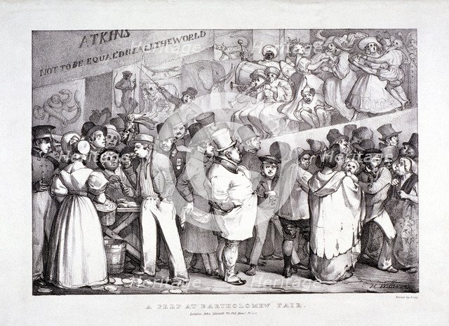 Bartholomew Fair, West Smithfield, London, c1830. Artist: J Graf