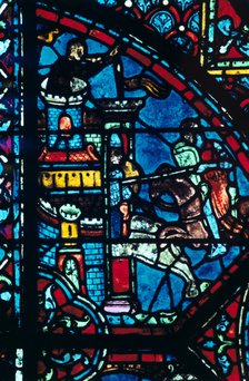 Battle for a city, stained glass, Chartres Cathedral, France, c1225. Artist: Unknown