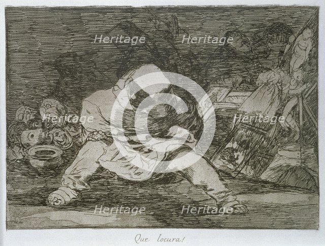 The Disasters of War, a series of etchings by Francisco de Goya (1746-1828), plate 68: 'Que locur…