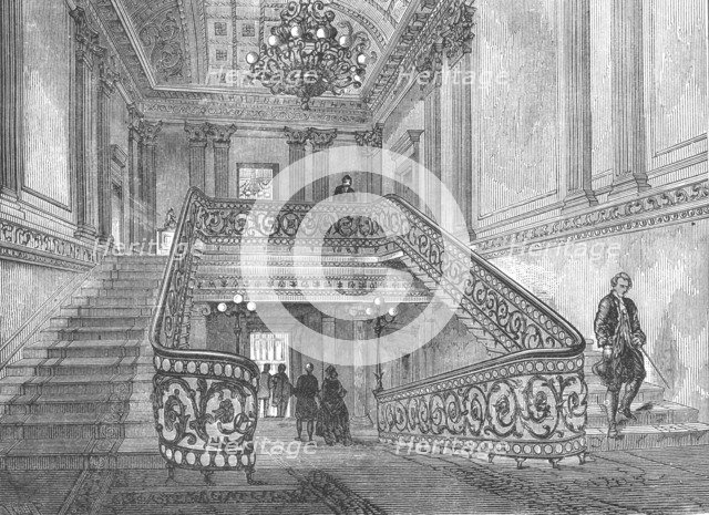 Staircase in Northumberland House, 1897. Artist: Unknown.