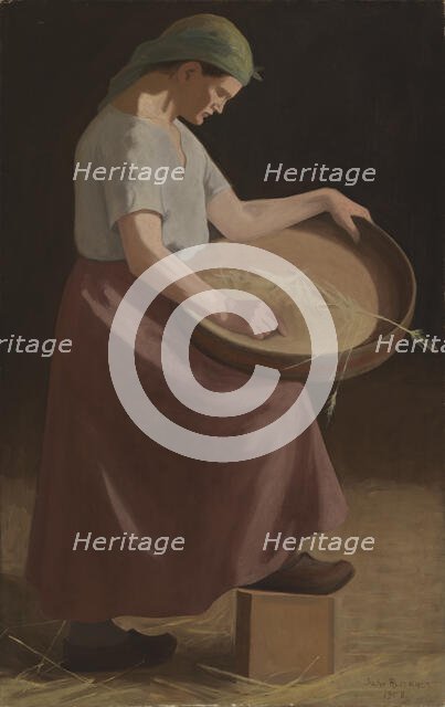 Sifting Grain, 1908. Creator: Juho Rissanen.