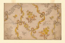 Design for an Embroidered or Woven Textile, France, 19th century. Creator: Unknown.