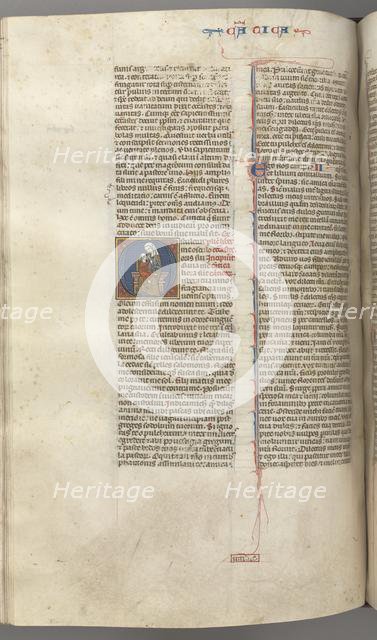 Fol. 249v, Song of Songs, historiated initial O, theVirgin and Child, c. 1275-1300. Creator: Unknown.