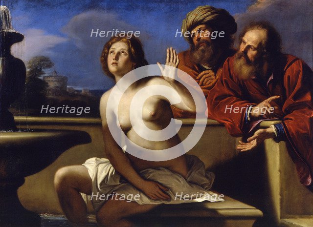 Susannah and the Elders, 1649-1650. Artist: Guercino (1591-1666)