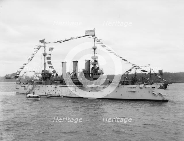 U.S.S. New York, 1899 Apr 27. Creator: William H. Jackson.