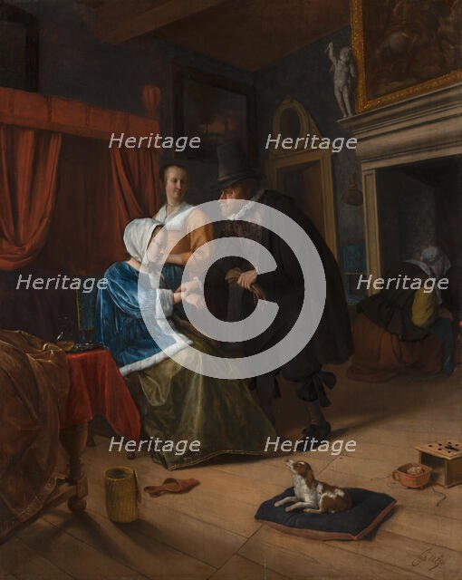 The Sick Girl, c1650-1679. Creator: Jan Steen.