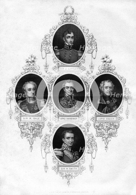 British military figures and field marshals, 1837. Artist: Unknown