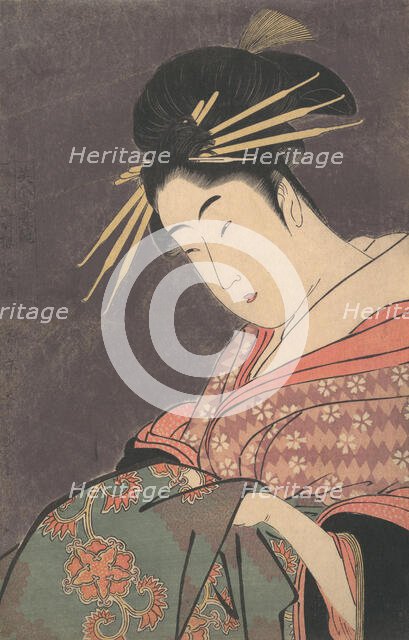 “Hanaogi of the Gomeiro,”..., ca. 1794-95. Creator: Kitagawa Utamaro.