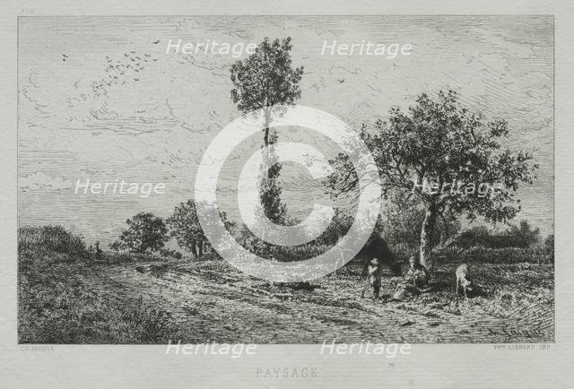Landscape. Creator: Charles-Émile Jacque (French, 1813-1894).