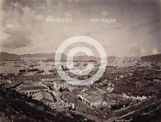 The Chinese town, West Point, Hong Kong, c1873. Creator: William Pryor Floyd.