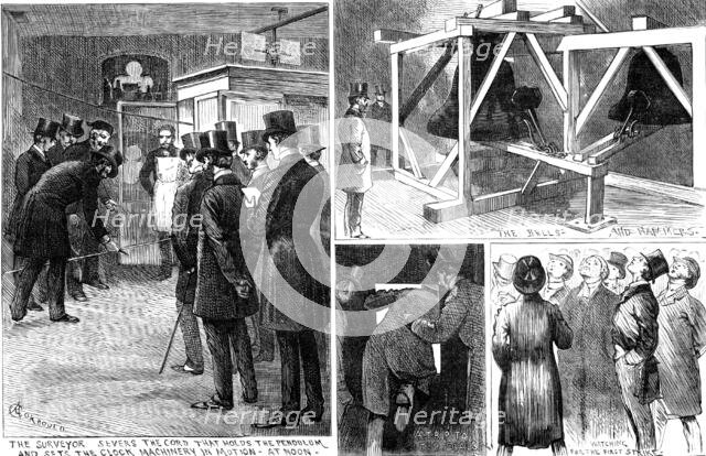 The Clock and Bells at the Royal Courts of Justice, 1883. Creator: Unknown.