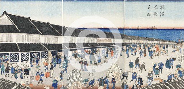 Yokohama Honcho no zu (Picture of Honcho in Yokohama), 1860.