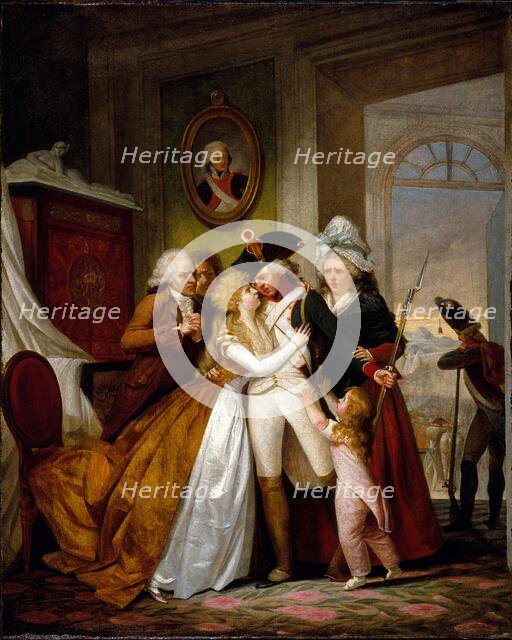 Departure of the volunteer, around 1793. Creator: Unknown.