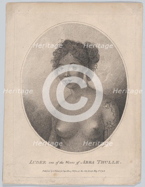 Ludee, One of the Wives of Abba Thulle, May 1, 1788. Creator: Henry Kingsbury.
