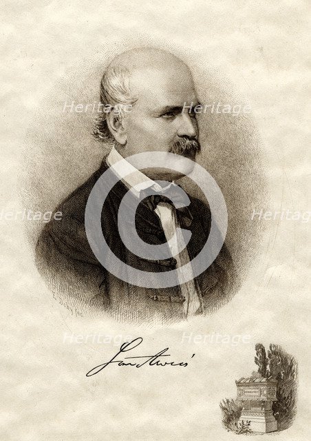 Portrait of Ignaz Philipp Semmelweis (1818-1865). Artist: Doby, Jenö Eugen (1834-1907)