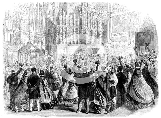 The International Exhibition: a scene near the Eastern Dome on the closing day, 1862. Creator: Unknown.