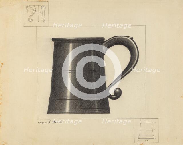 Pewter Mug, c. 1939. Creator: Eugene Barrell.