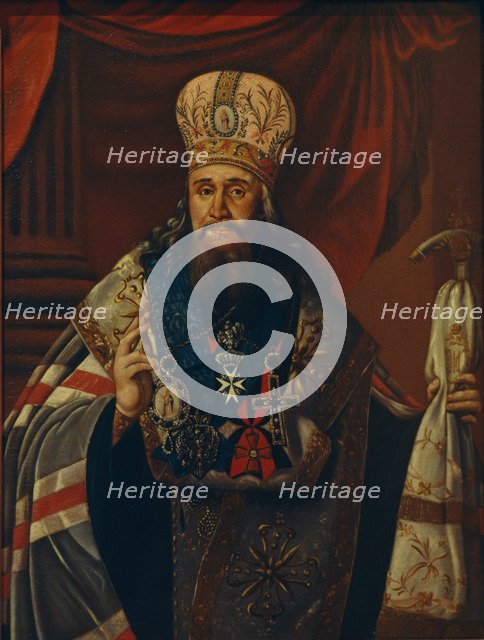 Portrait of Ambrosius (Podobedov), the Metropolitan of Novgorod and Petersburg (1742-1818), 1813. Artist: Anonymous  
