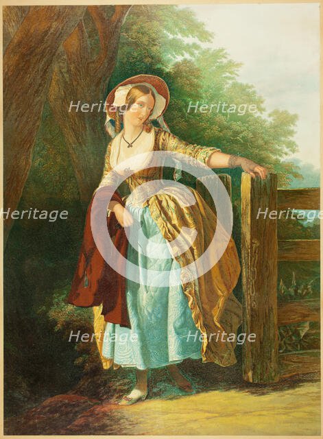 The Parting Look (without Man and Box), 1858. Creator: George Baxter.