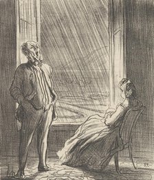 Les Gentilhommes Campagnards, 1864.  Creator: Honore Daumier.