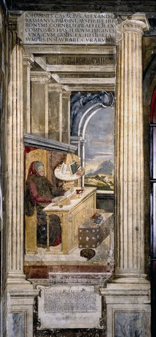 Francesco Petrarca in his study. Artist: Anonymous  