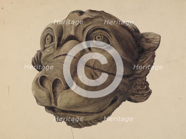 Cat Head Gargoyle, 1932/1945. Creator: John Davis.